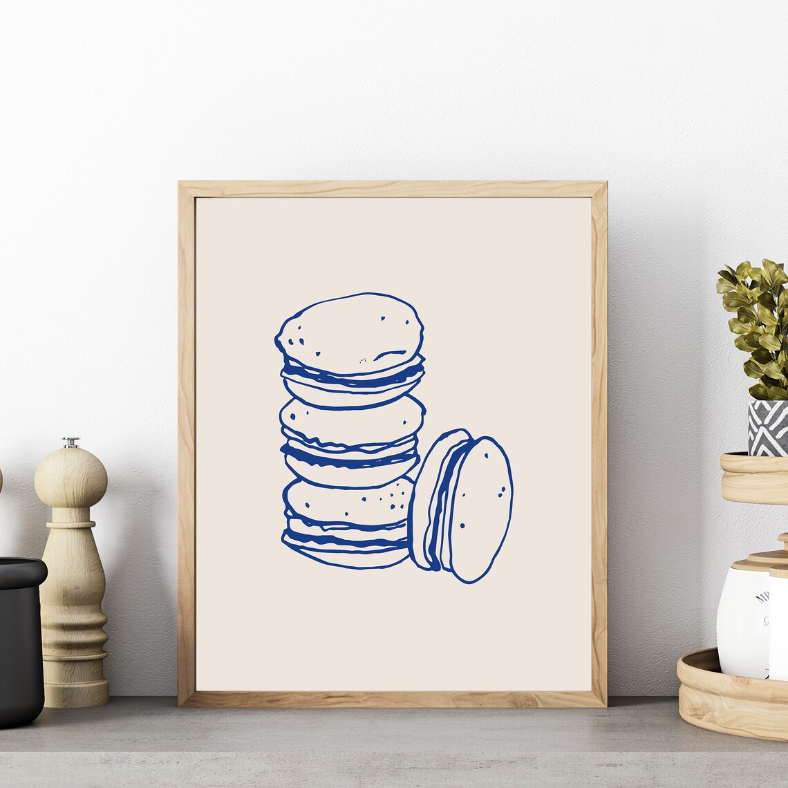Macaron Dessert Poster, Modern Kitchen Wall Art - Image 3
