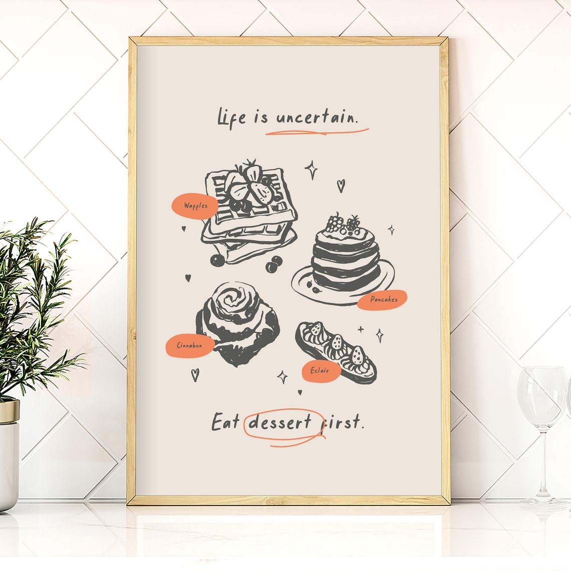 Dessert Sketch, Vintage Food Poster - Image 4