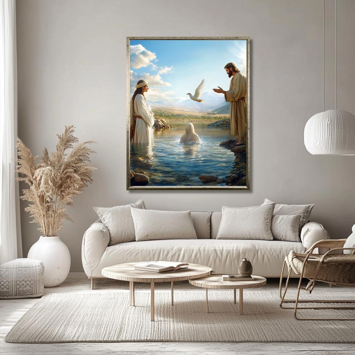 Baptism of Jesus in the River Jordan With Descending Dove Poster - Image 3