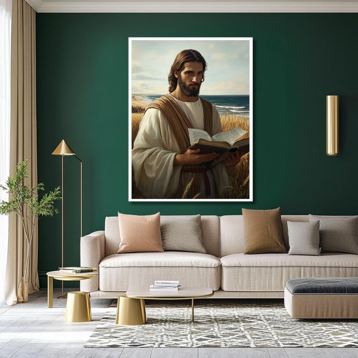 Jesus Teaching In Wheat Fields, Biblical Artwork - Image 2