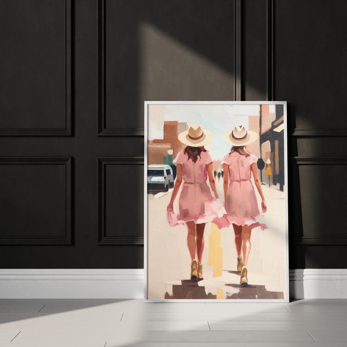 Cowgirl Wall Art Preppy Western Print Coastal Cowgirl Aesthetic Girly Western Art Pink Oil Painting Preppy Wall Art Instant - Image 2