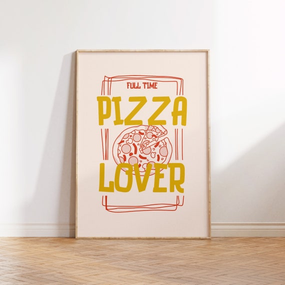 Kitchen Wall Art Retro Kitchen Decor Pizza Lover Poster Vintage Pizza Print Bar Cart Poster Trendy Kitchen Decor Instant