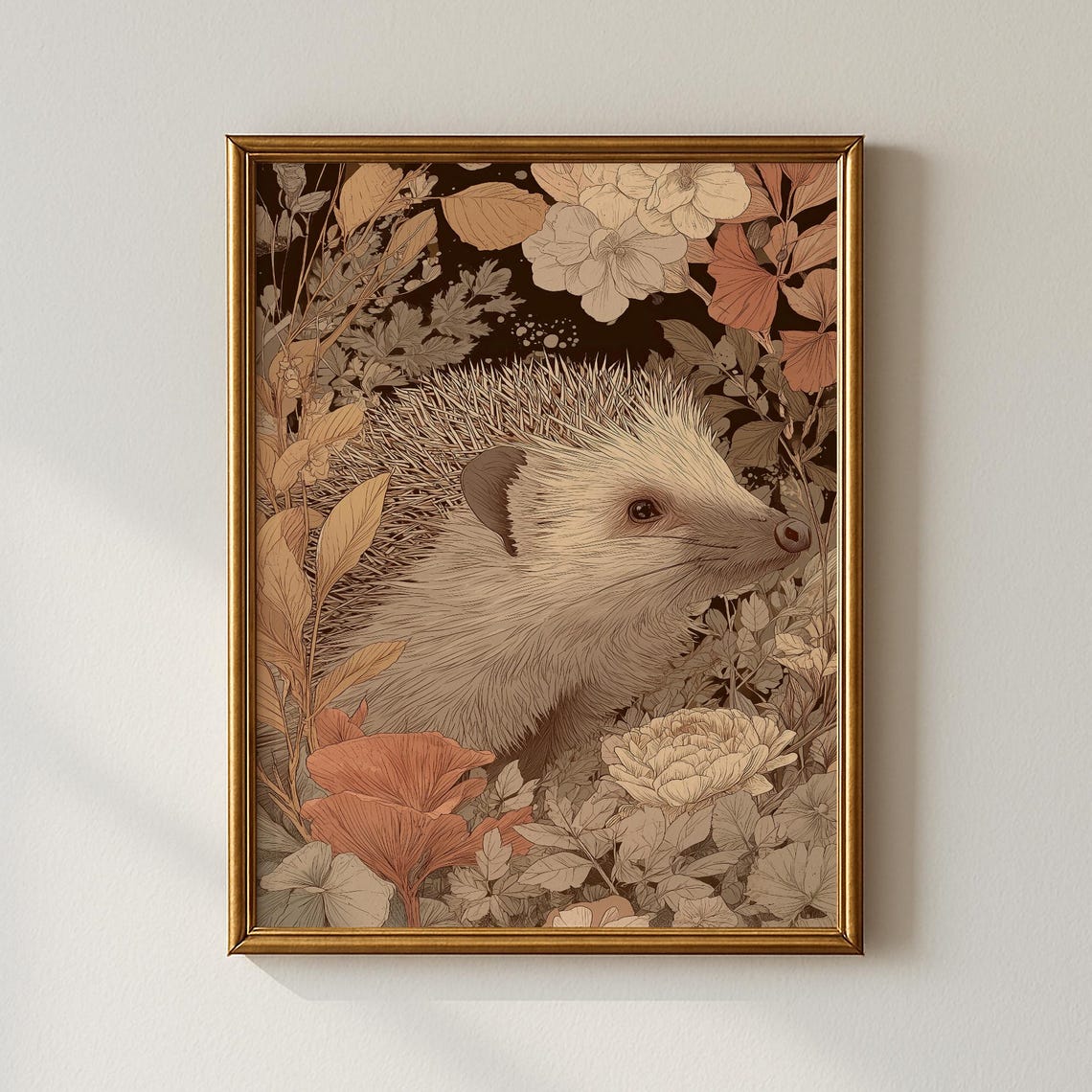 Vintage Hedgehog Print Animal Wall Art Gallery Collected Prints Cpp562