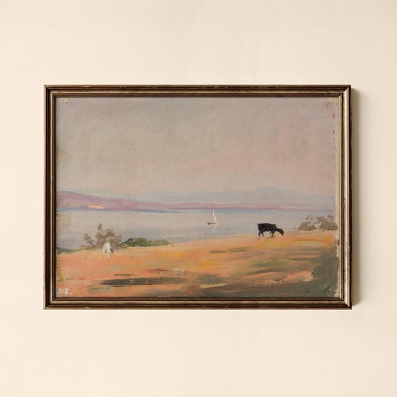 Vintage Gallery Wall Art Coastal Scene Print Moody Collected Prints Cpl345