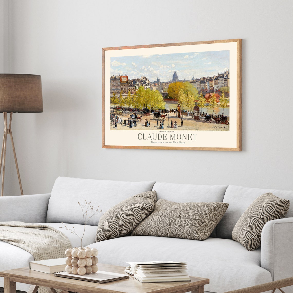 Claude Monet Quai Du Louvre 1867 Paris Riverside Scene Art Poster - Image 4