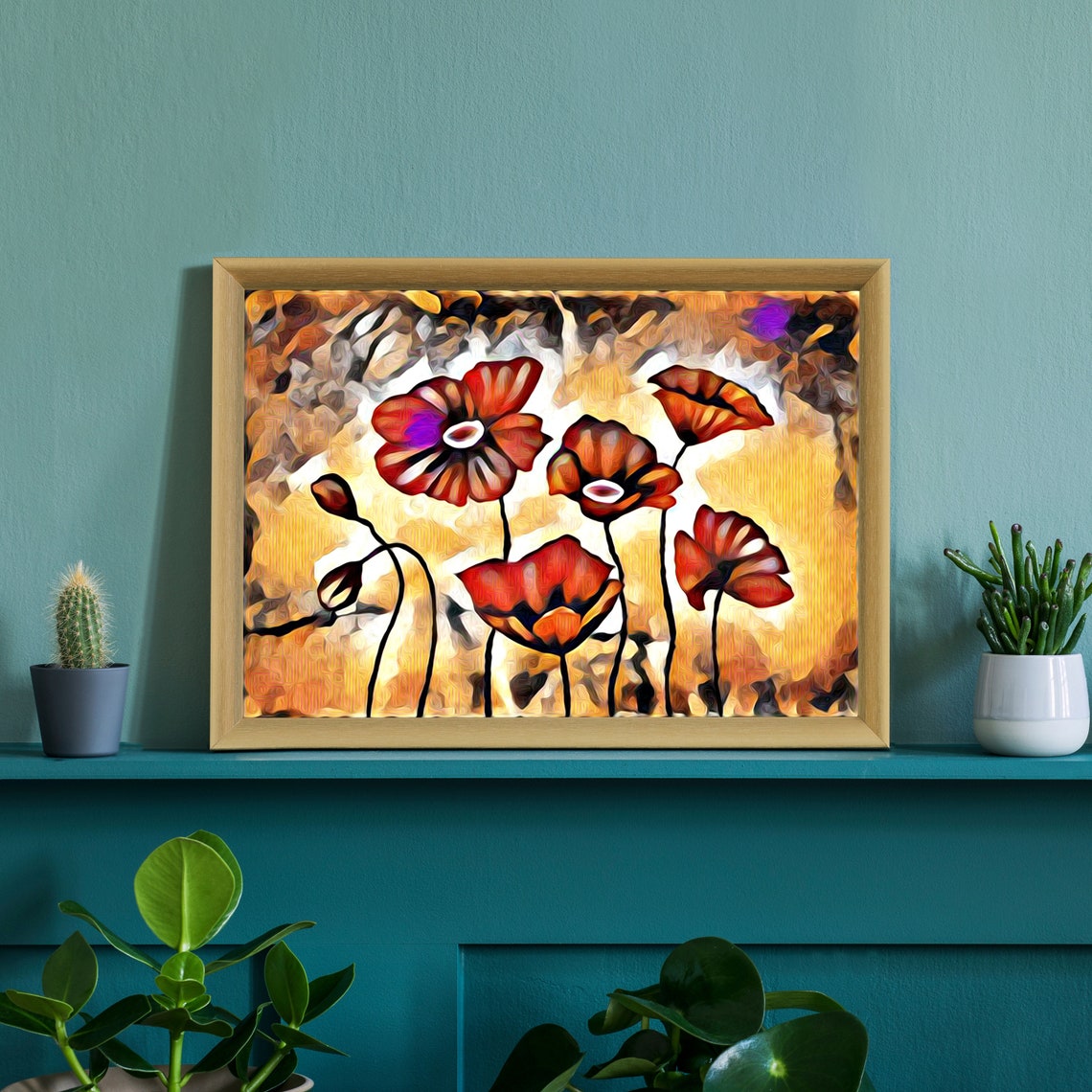 Flowers Oil Painting Flowers Still Life Poster Prints Flower Painting Prints Floral Texture Oil Painting Home Office Wall Art Decoration - Image 2