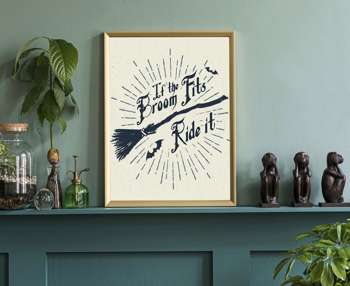 If The Broom Fits Ride It Gym Poster Gym Wall Art Gym Prints Gym Dcor Home Gym Home Gym Dcor Fitness Dcor Motivation Art Poster - Image 3
