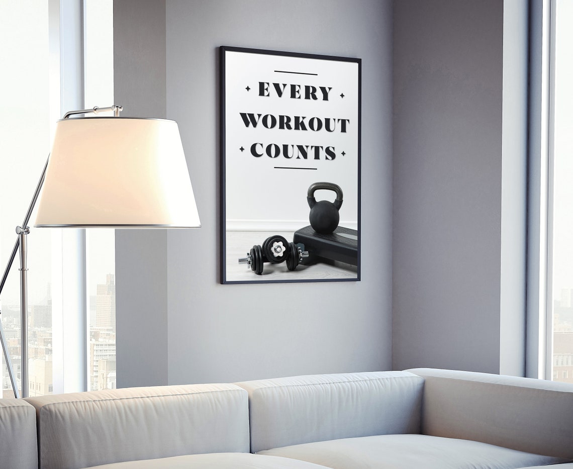 Gym Wall Art Gym Poster Print Gym Decoration Fitness Room Wall Art Workout Quotes Home Gym Poster Inspired Poster Motivational Poster - Image 4