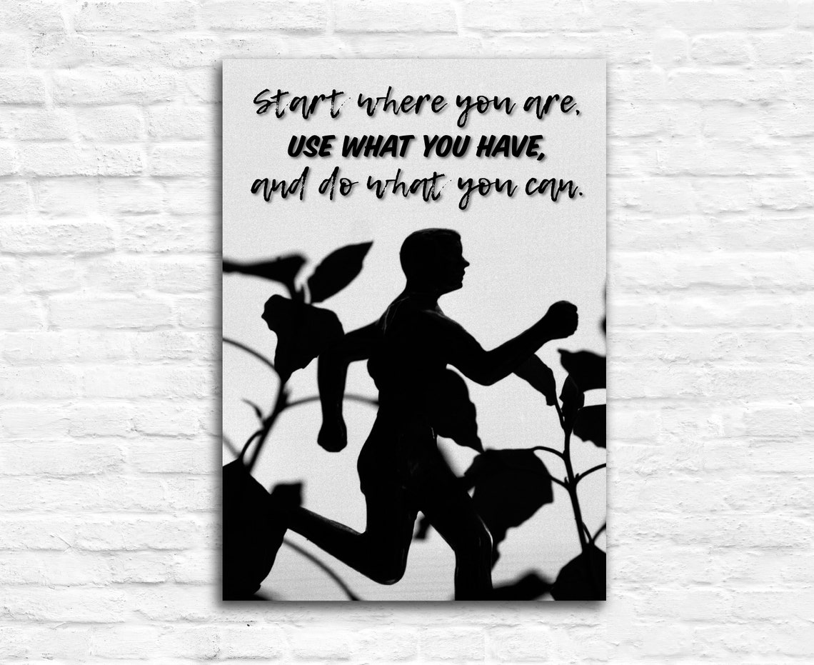 Start Where You Are Gym Wall Art Gym Poster Gym Quote Gym Dcor Home Gym Dcor Home Gym Poster Fitness Dcor Motivational Quote - Image 3