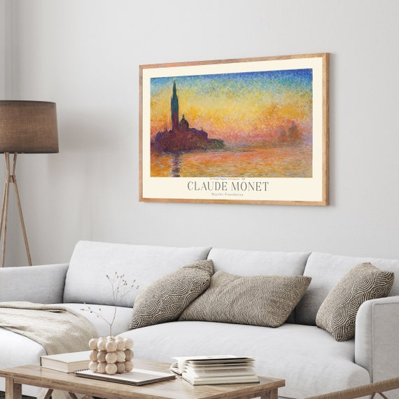 Claude Monet Painting Prints Museum Gallery Exhibition Poster Claude Monet Artworks Claude Monet Poster Prints Monet Vintage Print