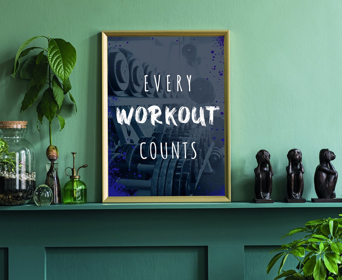Gym Wall Art Workout Posters Fitness Quote Poster Home Gym Decoration Inspired Poster Fitness Motivational Meaningful Words Poster Art - Image 4