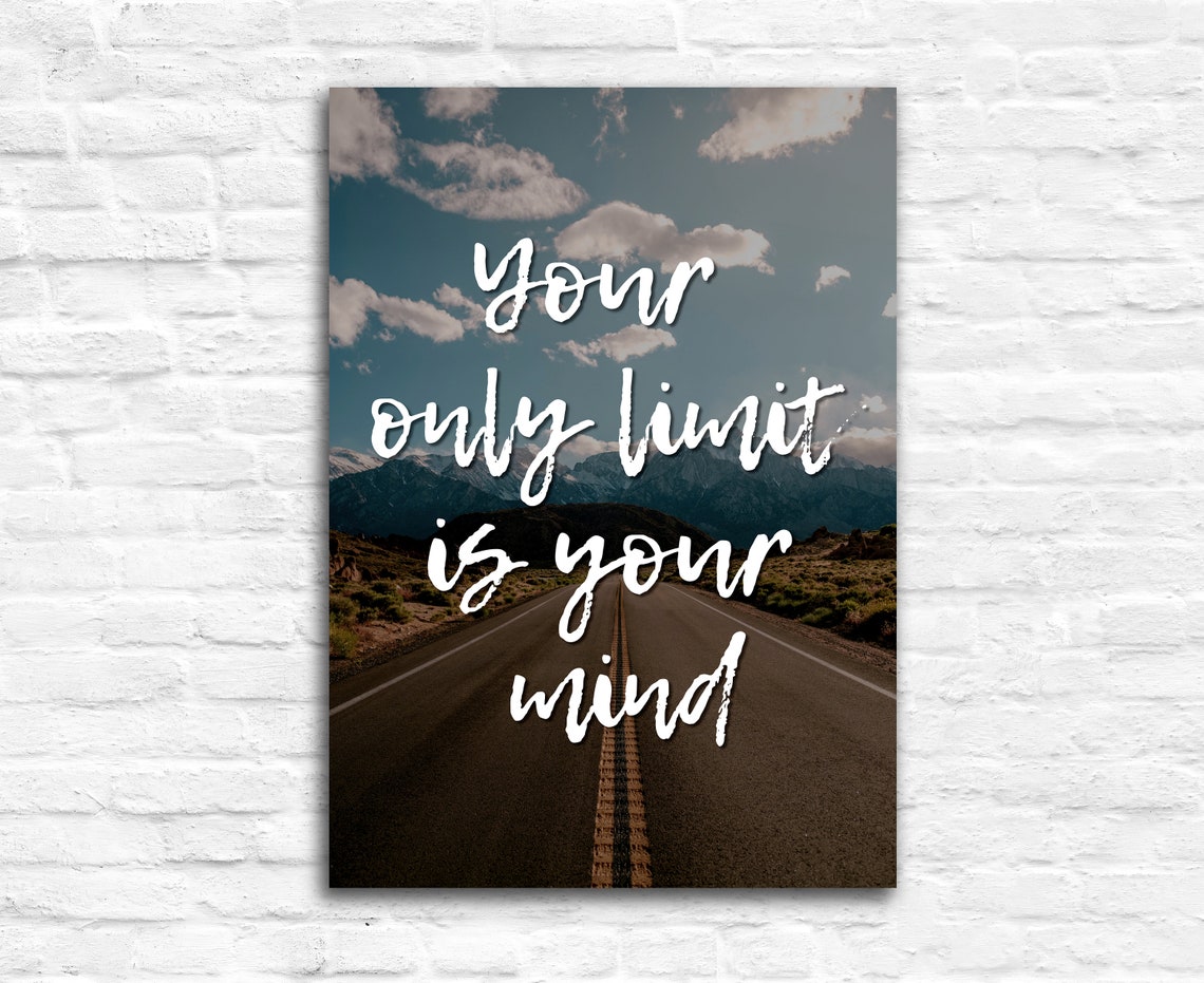 Your Only Limit Is Your Mind Mountain Road Motivational Poster - Image 3