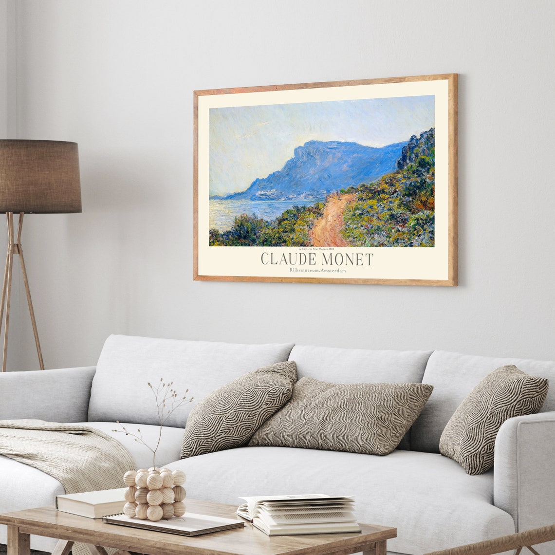 Claude Monet La Corniche Near Monaco 1884 Impressionist Art Poster - Image 4