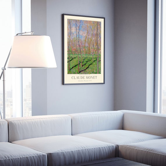 Claude Monet Painting Prints Museum Gallery Exhibition Poster Claude Monet Artworks Claude Monet Poster Prints Monet Vintage Print