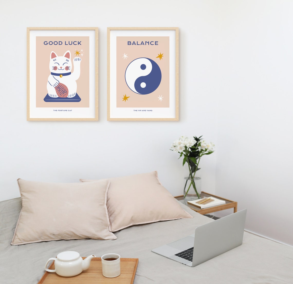 The Yin And Yang Art Print Balance Quote Art Spiritual Zen Wall Art Zen Wall Decor Yin And Yang Symbol Poster Abstract Yin And Yang Art - Image 2