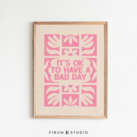 Pastel Pink Wall Art Positive Affirmation Self Care Inspirational Art Geometric Art Boho Art Print Self Love Club 1784