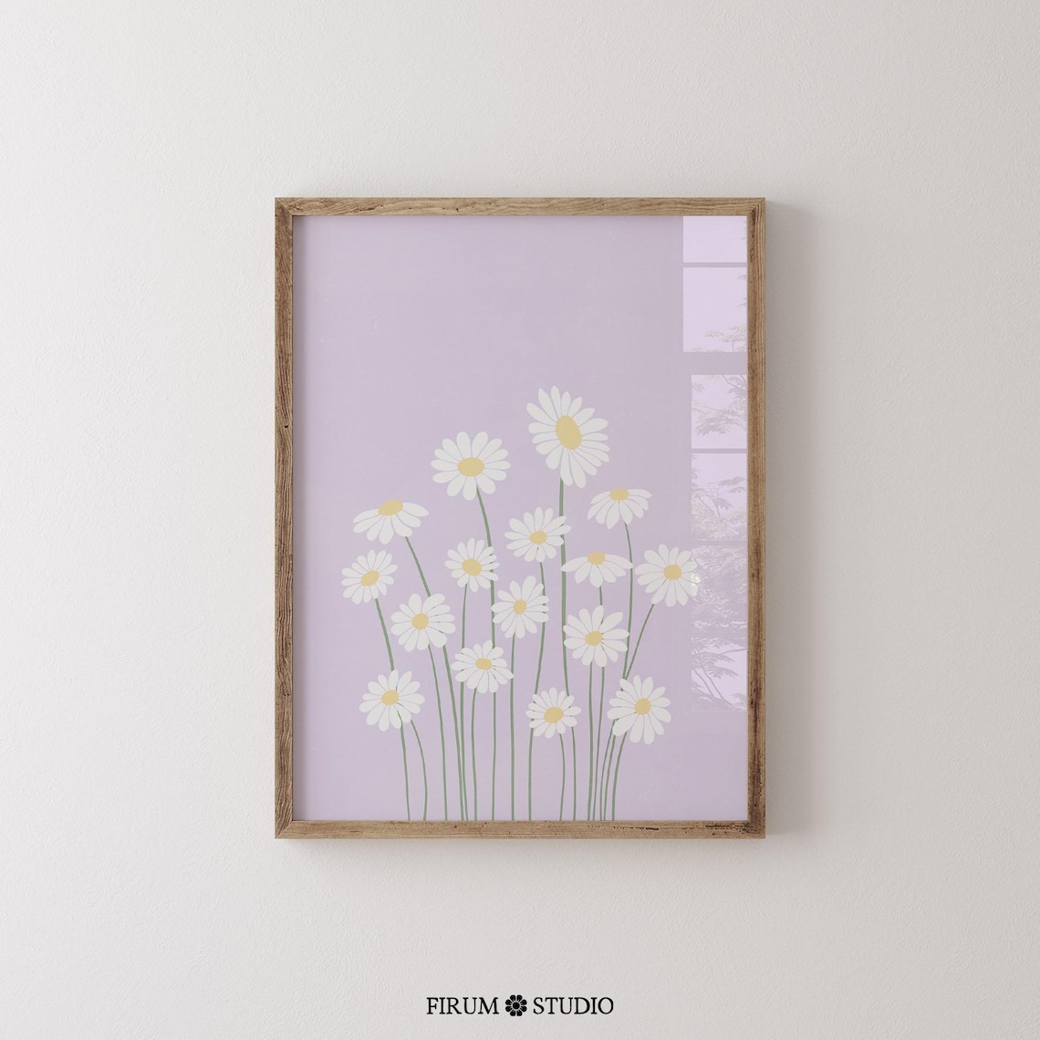 Lilac Daisies, Pastel Cottagecore Art Print