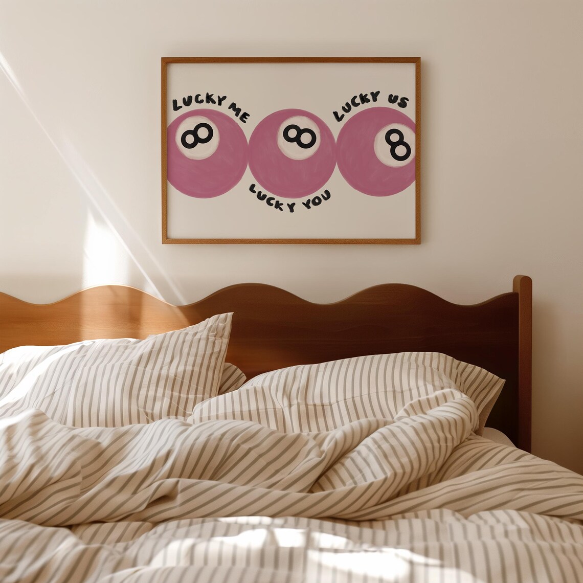 Lucky Me You 8 Ball Vintage Game Decor Print