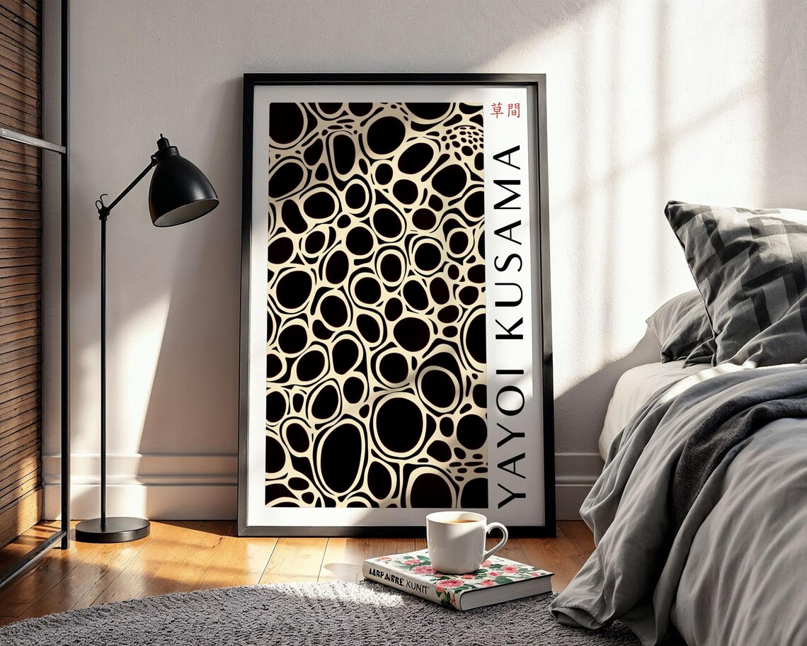 Yayoi Kusama Dotted Pattern Abstract Wall Art Modern Bedroom Poster Luxury Home Decor Abstract Dot Pattern Kusama Inspired Print - Image 2