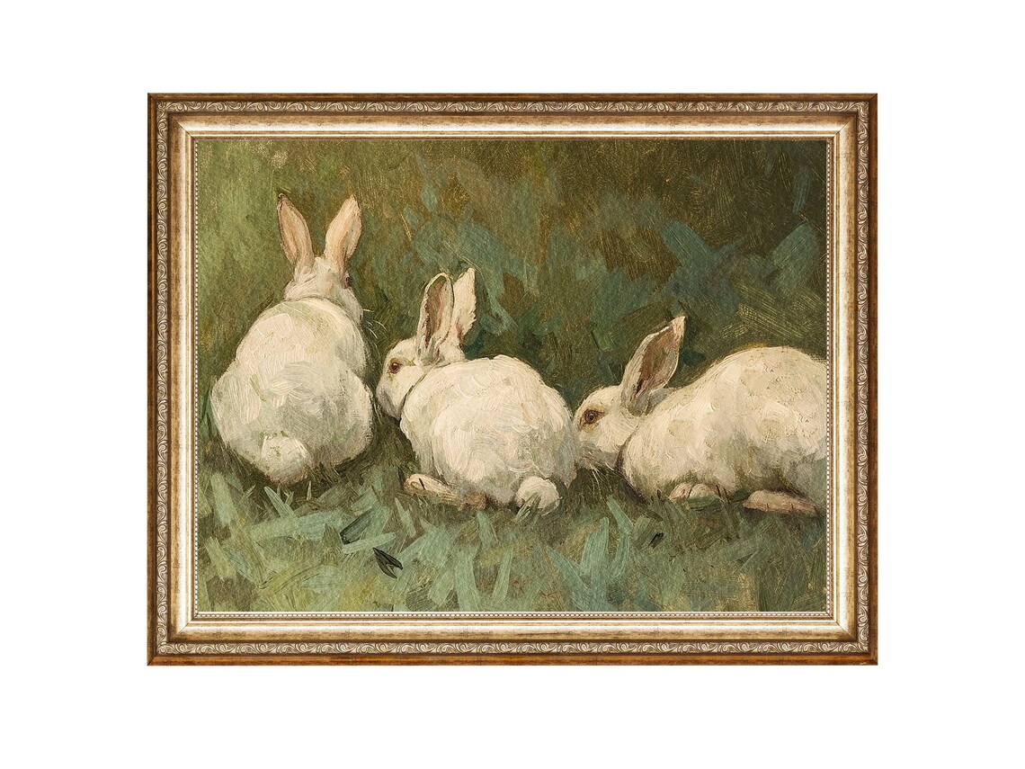 Bunny Rabbit Vintage Art Print