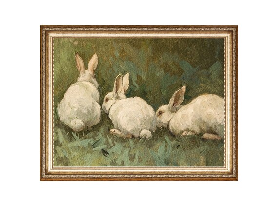 Bunny Rabbit Vintage Art Print
