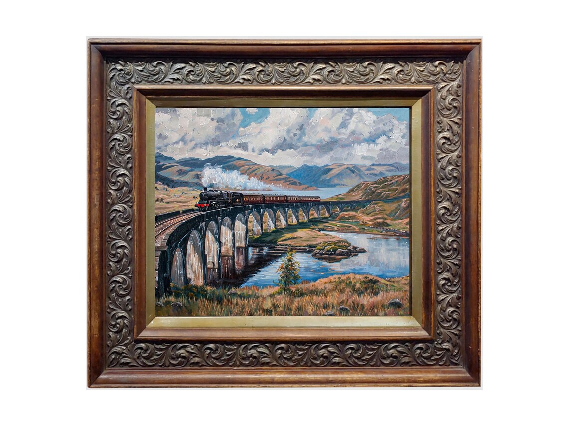 Forth Bridge Vintage Train Art Print, Scottish Landscape - Image 2