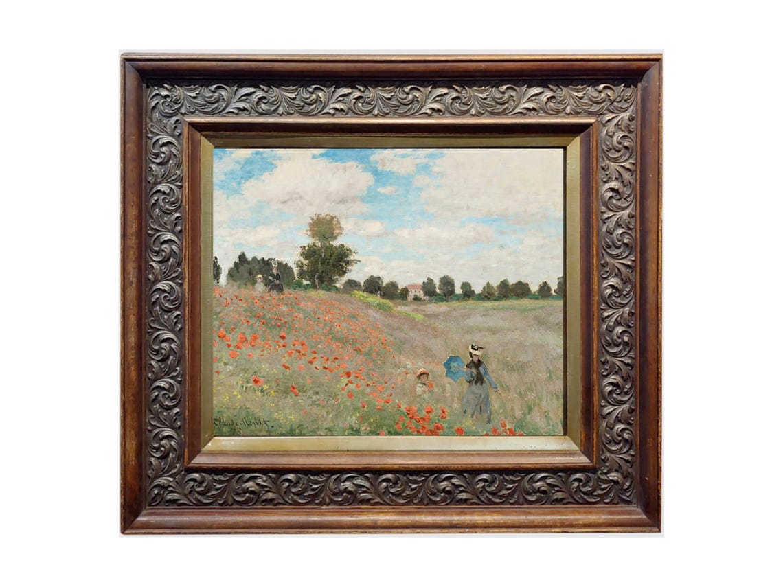 Poppy Field Romantic Wall Art Claude Monet Vintage Prints Wall Art Horizontal Art - Image 2