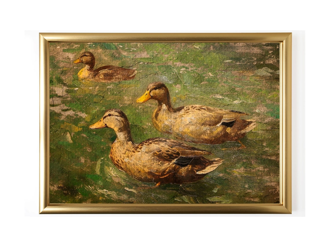 Duck Lake Farm Landscape Vintage Art Print - Image 3