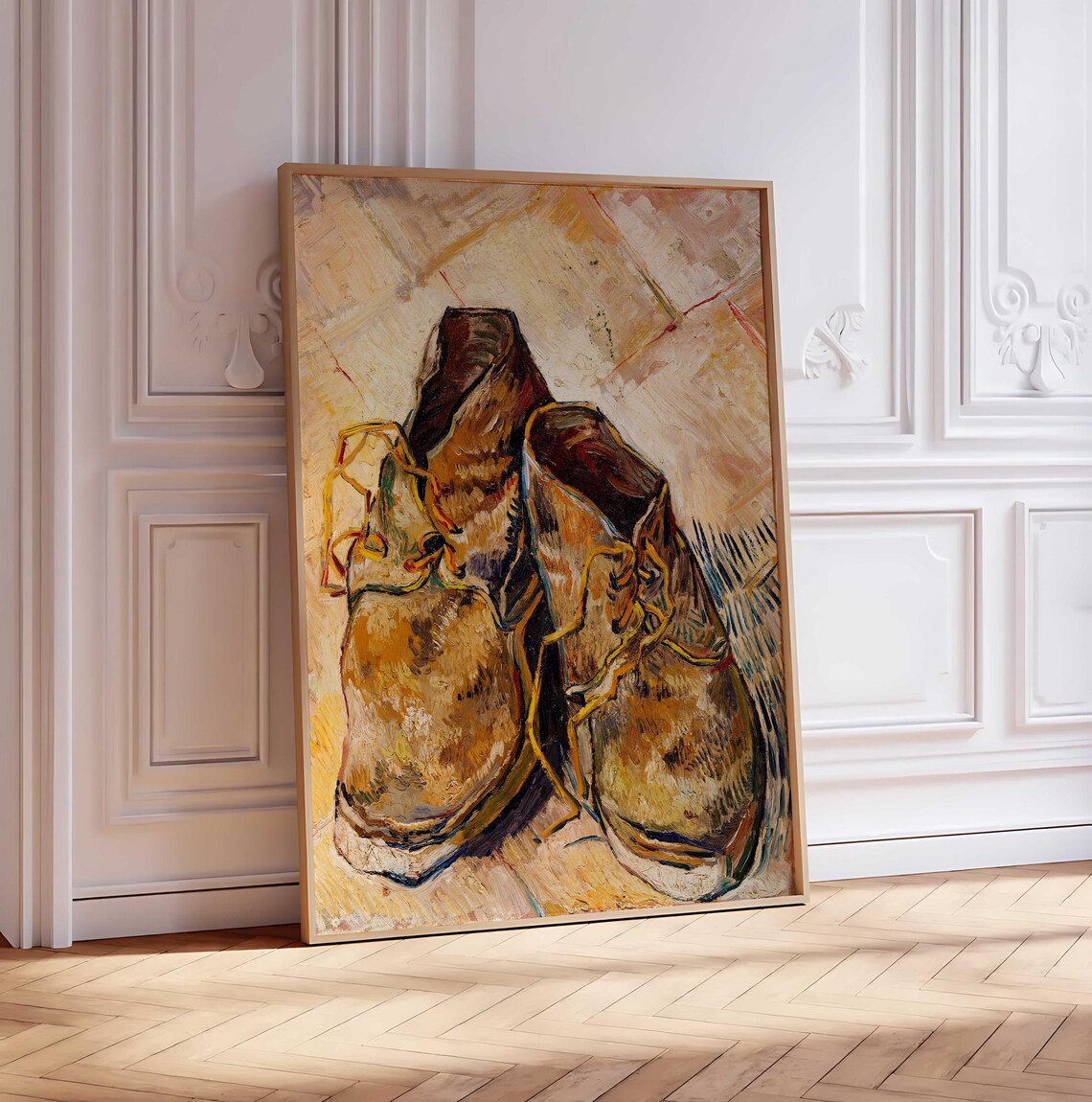 Vincent van Gogh A Pair of Shoes Worn Boots Still Life Moody Fine Art Poster