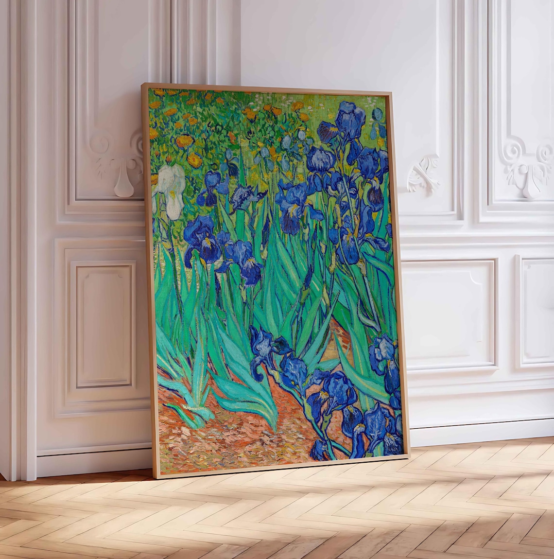 Van Gogh Irises Vintage Botanical Poster Print