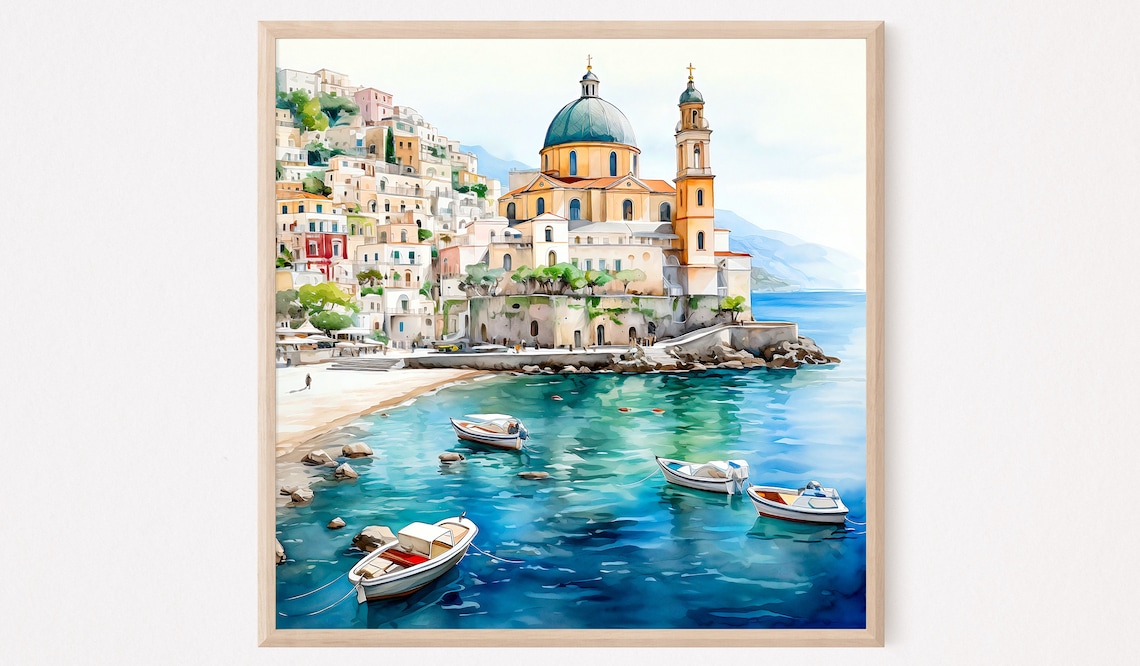 Positano Amalfi Coast Italian Riviera Art Print