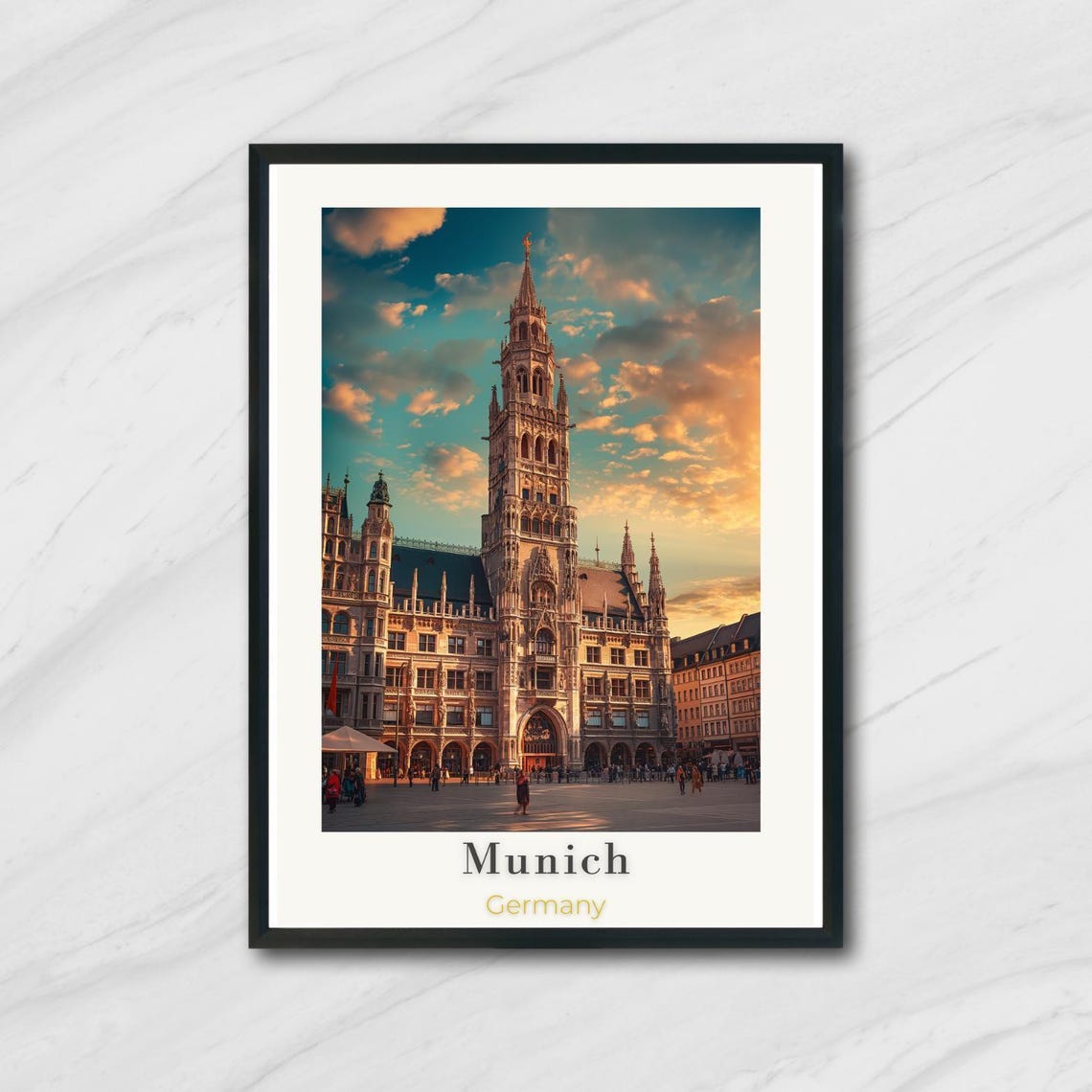 Munich Travel Poster Germany Wall Art Print