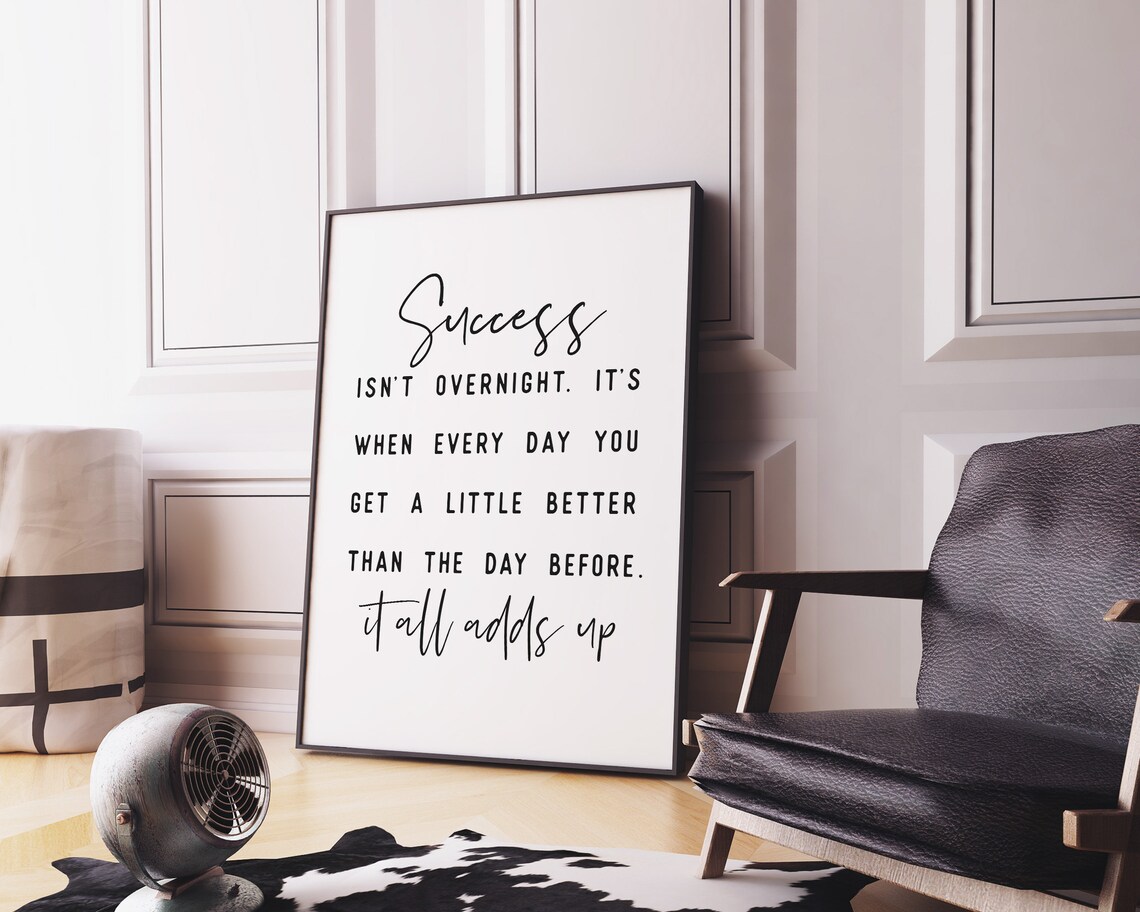 Success Motivational Quote Art Print, Dorm Room Decor - Image 2