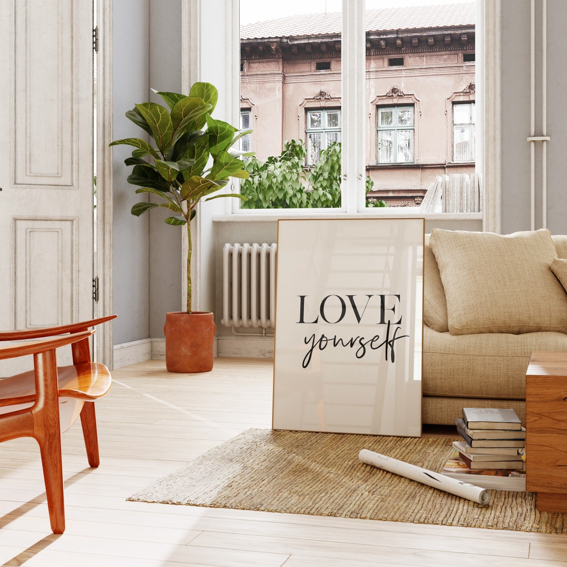 Love Yourself Inspirational Self Love Quote Serif Script Poster - Image 2