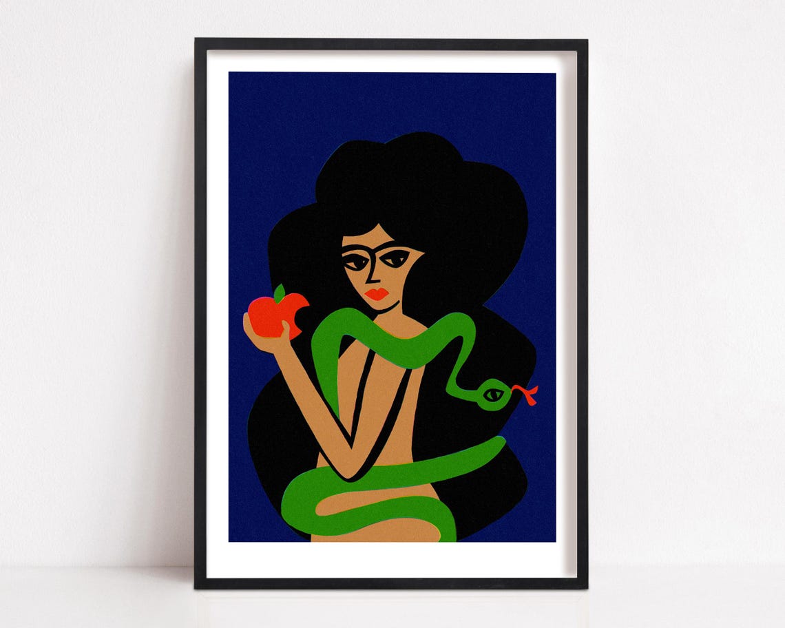 Eve Portrait, Mid-Century Pop Art Female Poster