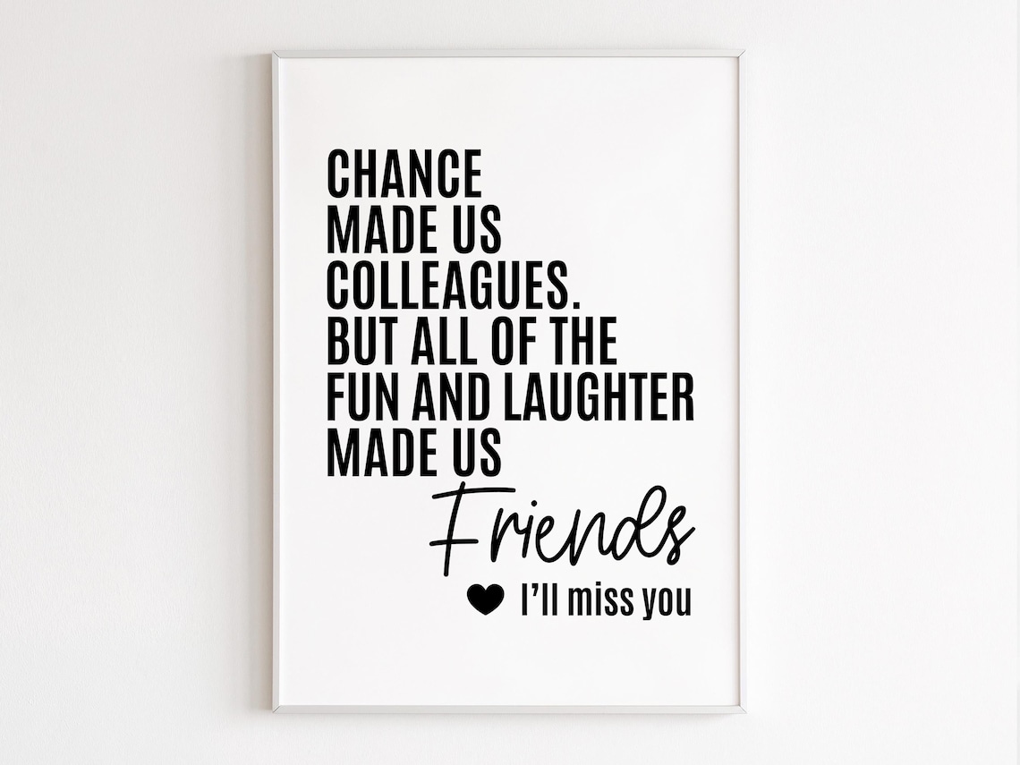 I'll Miss You Coworker Goodbye Art Print