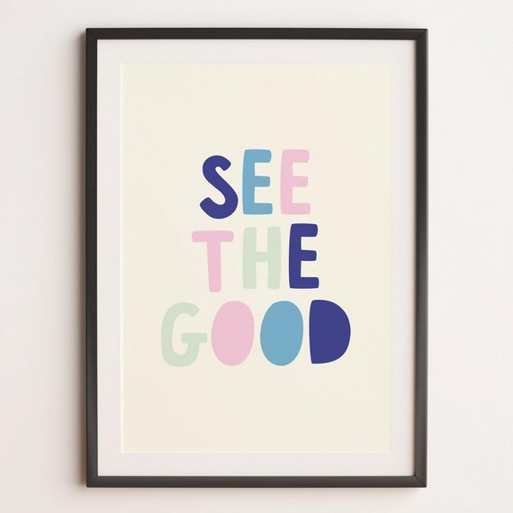 See The Good Inspirational Home Decor Apartment Print Typography Dorm Wall Art Cute Phrase Family Saying Bedroom Poster