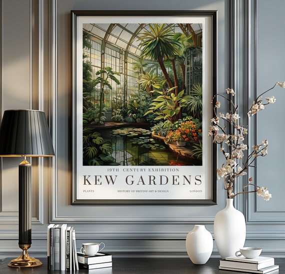 William Morris Print Kew Gardens London Poster Vintage Wall Art Floral
