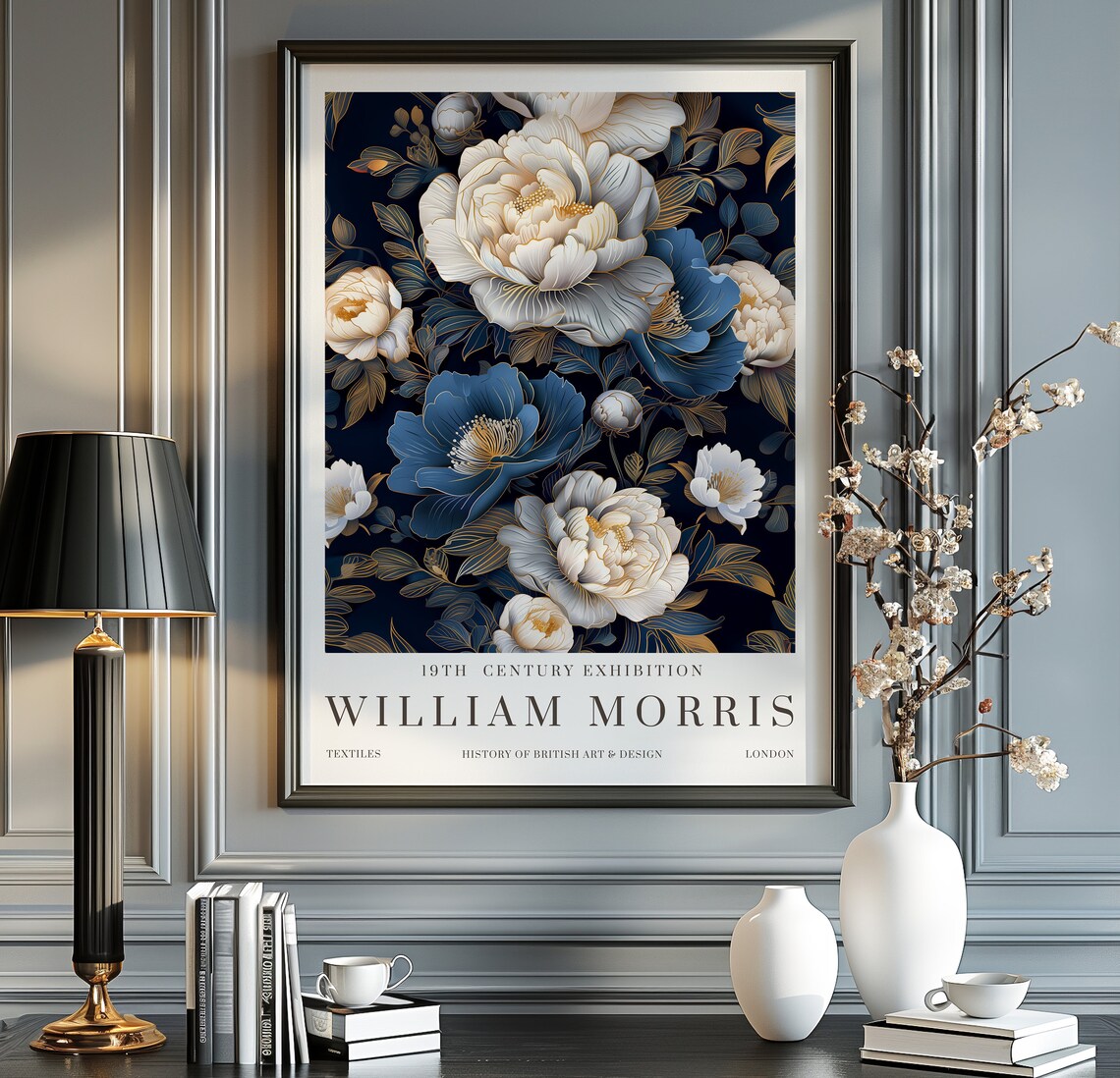 William Morris Flower Market Vintage Poster Print