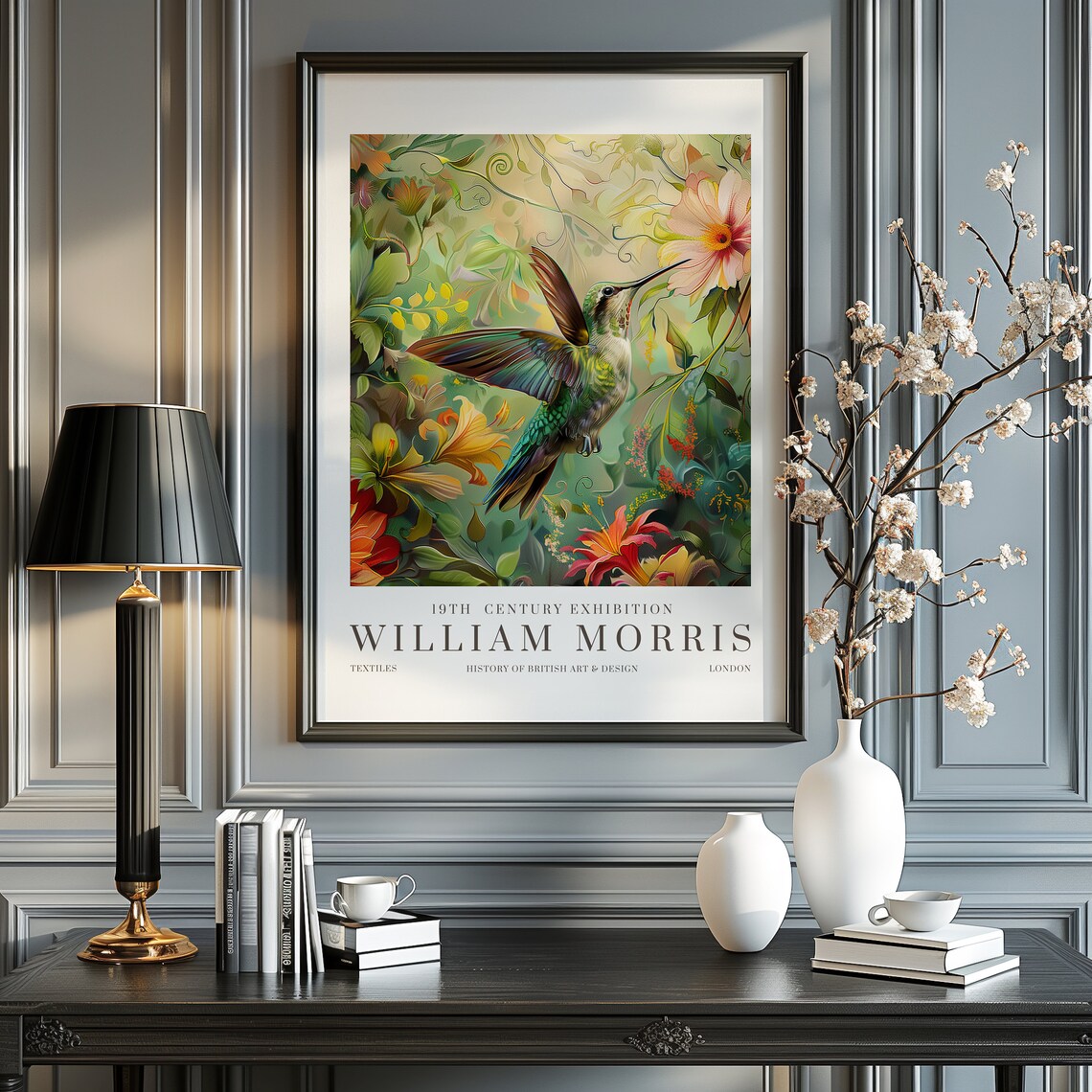 William Morris Hummingbird Vintage Poster Print