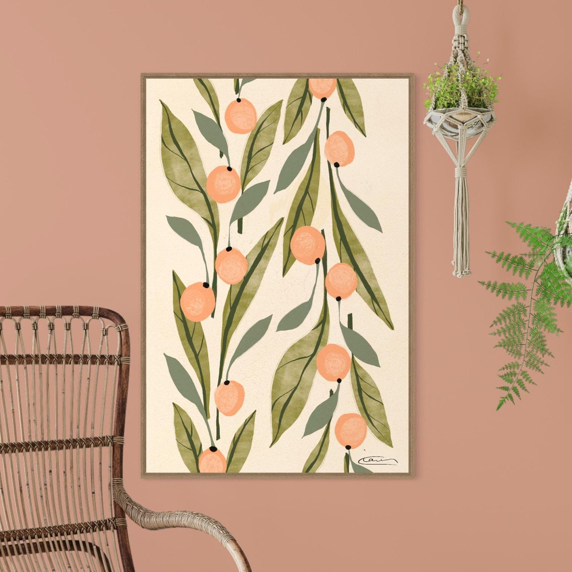Citrus Fruit Artwork Oranges Print Fruit Wall Art Kitchen Decor With Oranges Illustration Gift Idea - Image 4