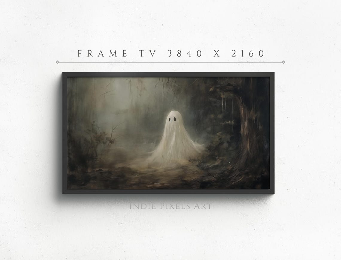 Cute Ghost Halloween Art For Frame Tv Halloween Decor Halloween Art For Frame Tv Art Instant