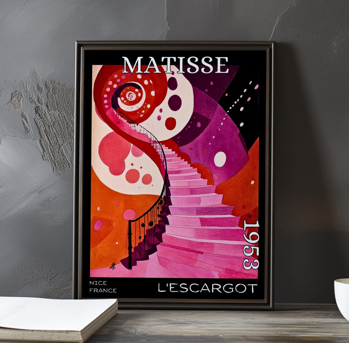 Matisse Lescargot 1953 Pink Spiral Staircase Dream Abstract Poster