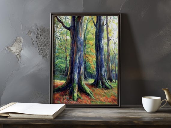 Forest In Springtime Armand Guillaumin Inspired Poster Art Print Wall Decor Impressionism Prints Posters Prisnt