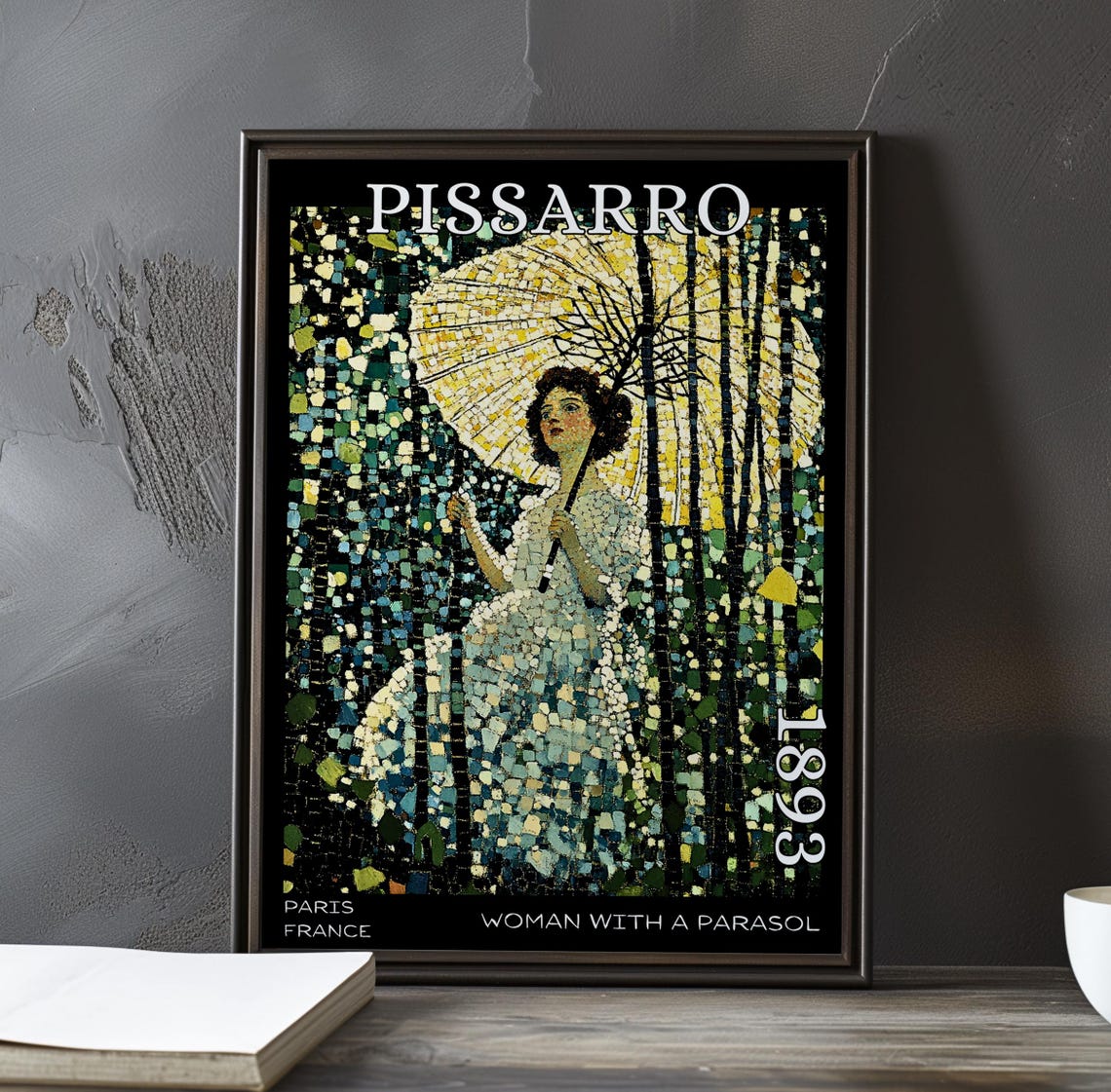 Pissarro Woman with a Parasol 1893 Mosaic Forest Glow Poster