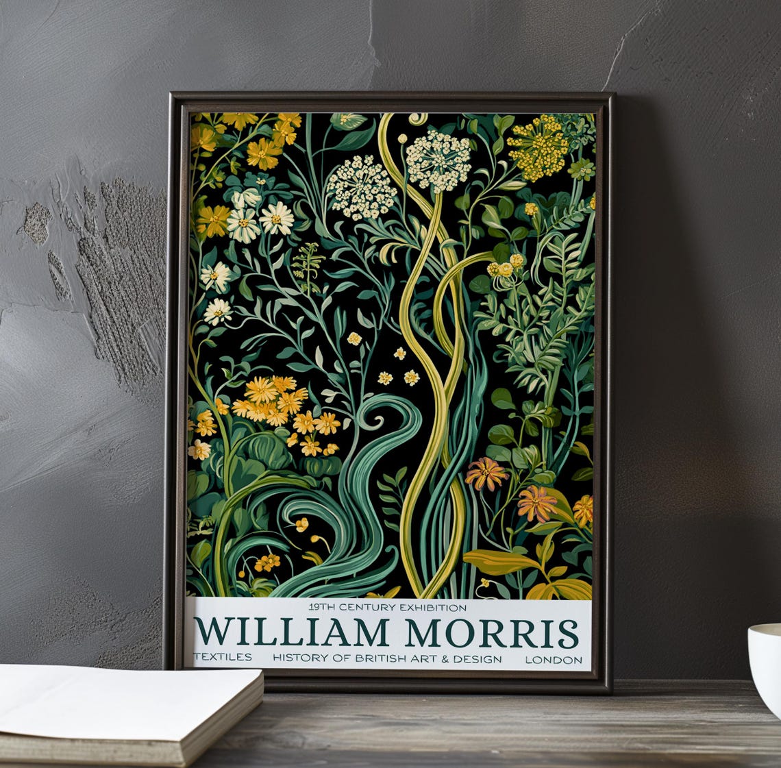 William Morris Yellow Wildflower Meadow 19th Century Exhibition Poster