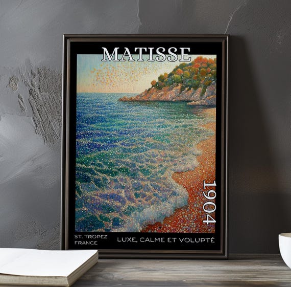 Luxe Calme Et Volupt 1904 Henri Matisse Print Poster Pointillism Fauvism French Post Impressionism Coast Landscape Modern Art Decor