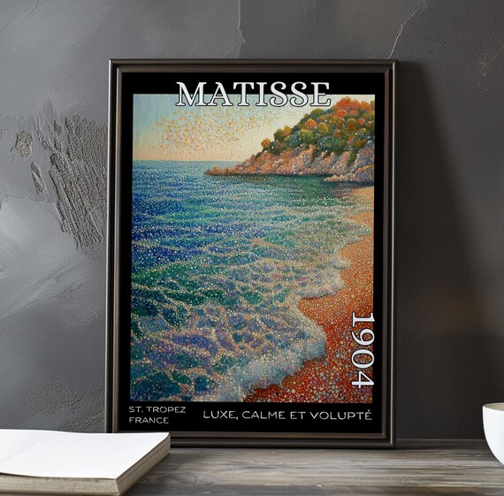 Matisse Luxe Calme 1904 St Tropez Sparkling Bay Cliff Poster
