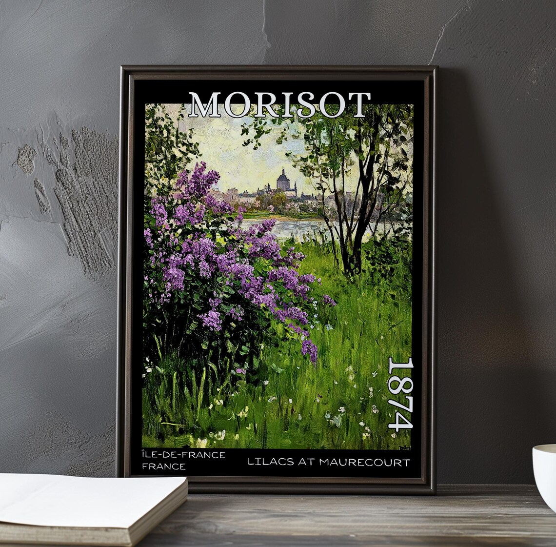 Berthe Morisot Lilacs at Maurecourt 1874 Riverside Garden Poster