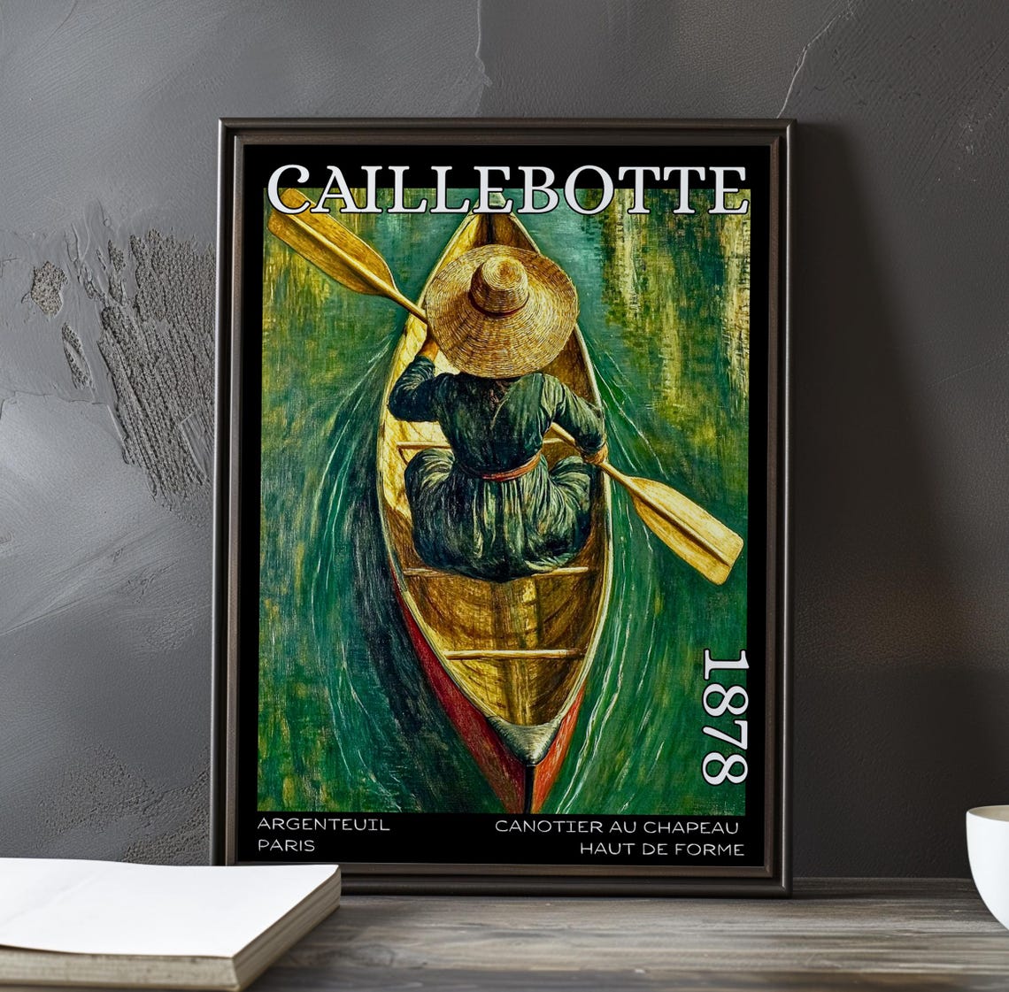 Gustave Caillebotte Canotier Canoe Overhead Argenteuil 1878 Poster
